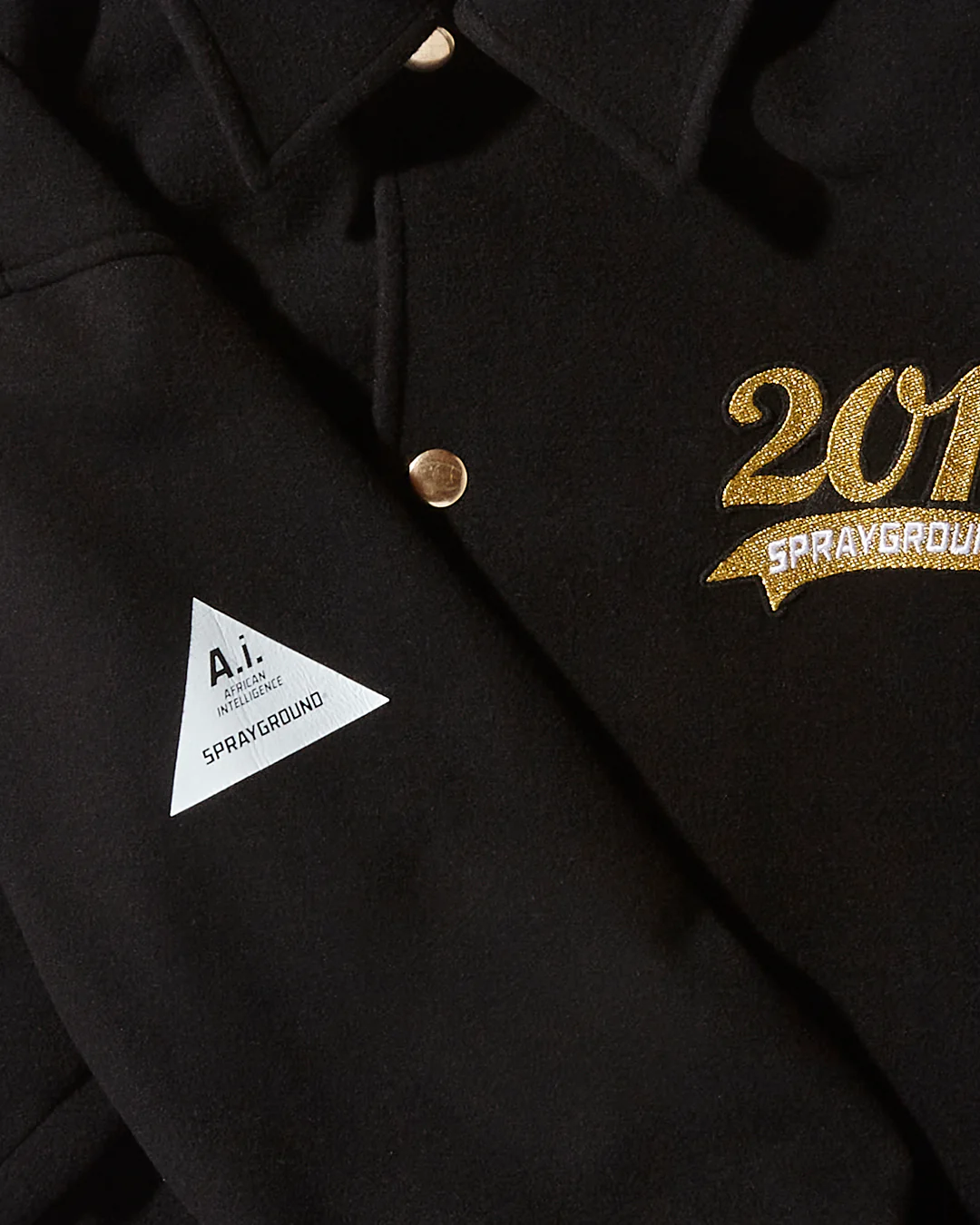 A.I.9 AFRICAN INTELLIGENCE GUILDED LEOPARD - SANDFLOWER COLLAB VARSITY JACKET - Image 10