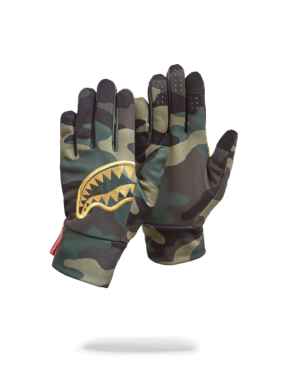 GOLD STENCIL CAMO GLOVES - Image 3