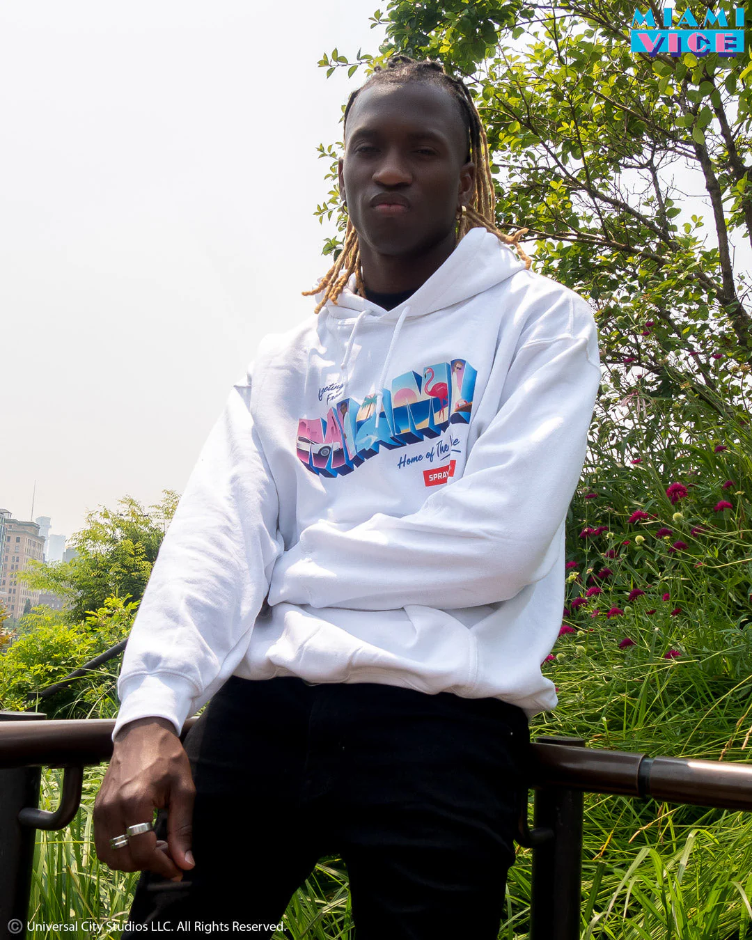 MIAMI VICE HOODY (WHITE) - Image 2