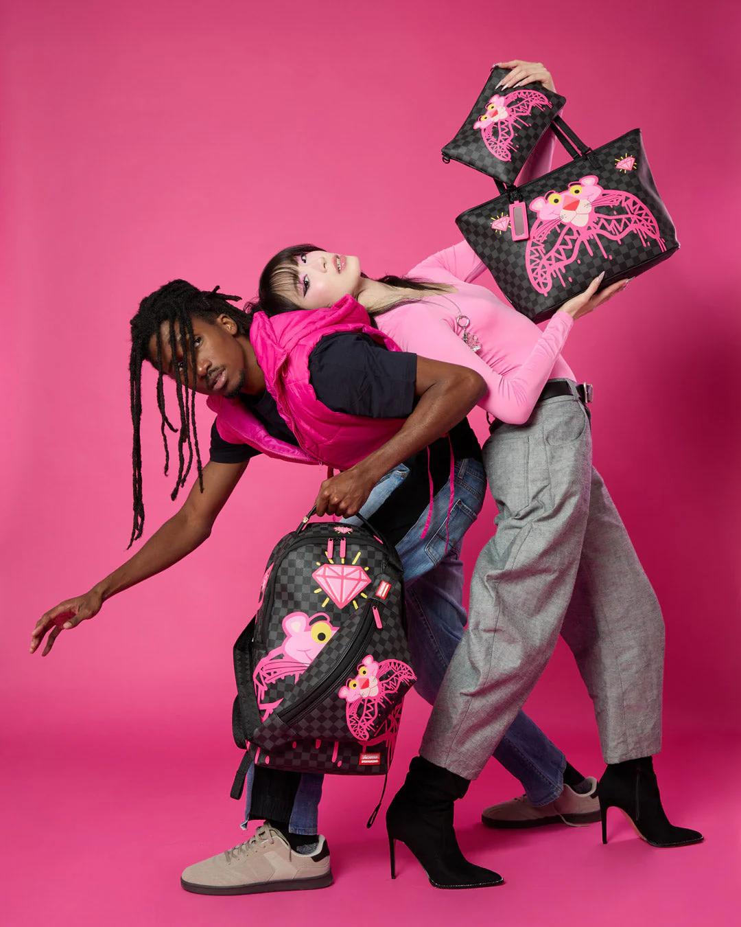 PINK PANTHER DIAMOND SHARK CROSSOVER CLUTCH - Image 8