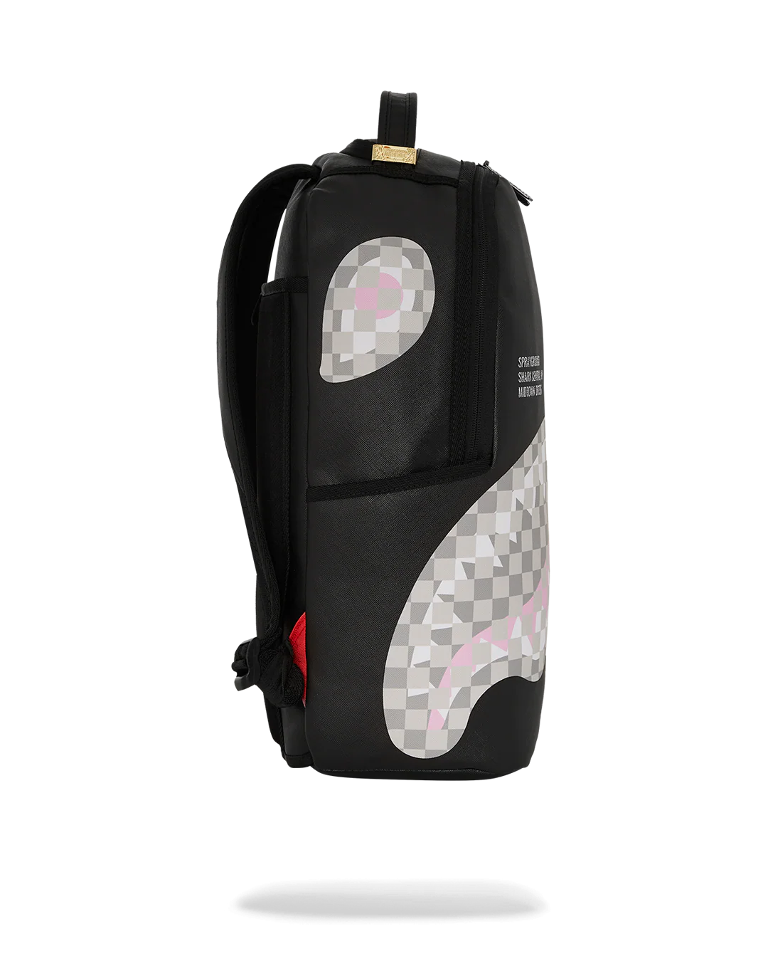 SHARK CENTRAL CREAM BLACK CHECK BACKPACK - Image 4