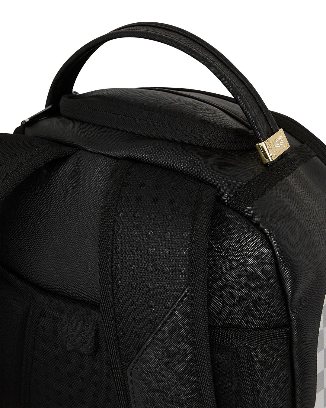 SHARK CENTRAL CREAM BLACK CHECK BACKPACK - Image 7