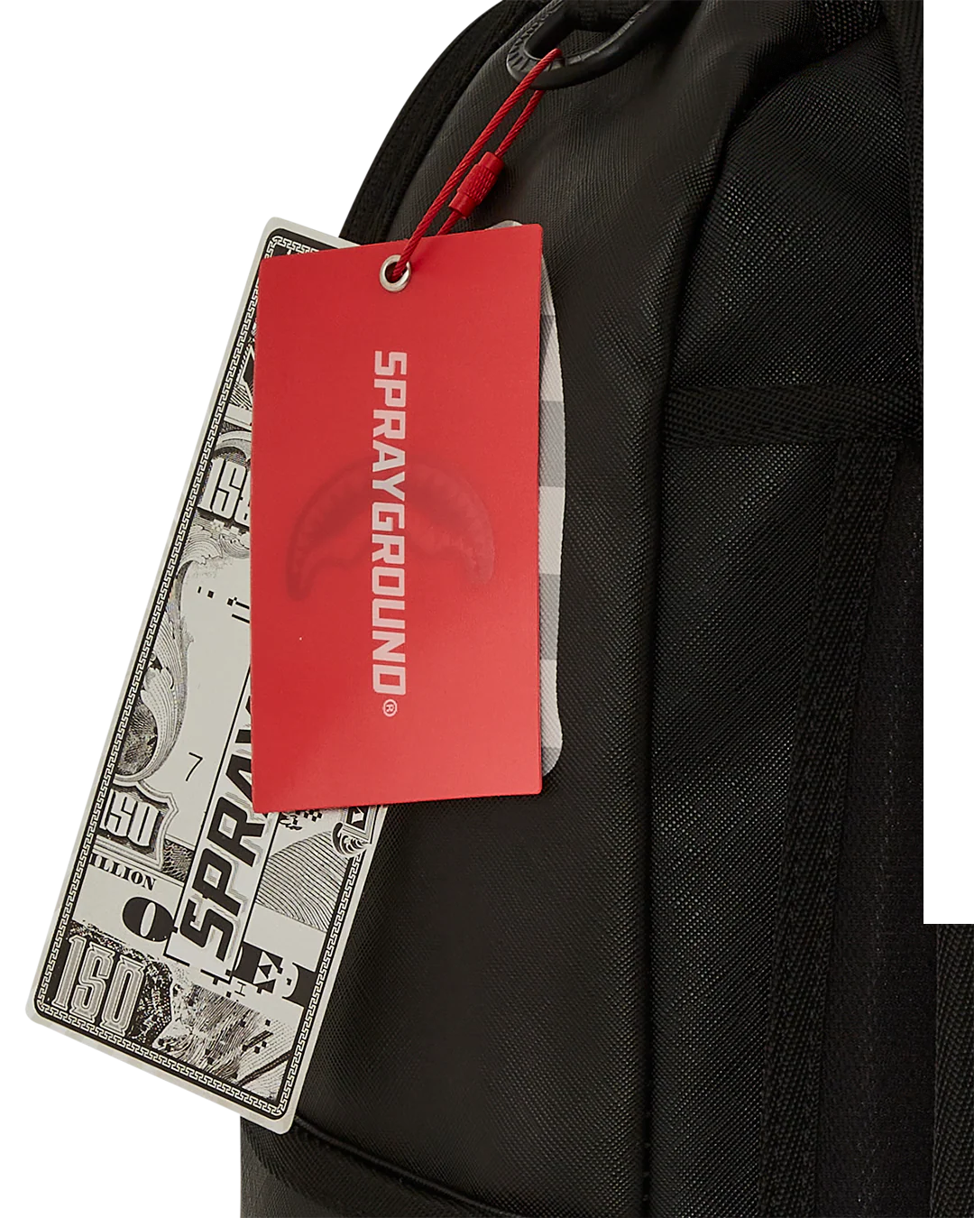 SHARK CENTRAL CREAM BLACK CHECK BACKPACK - Image 9