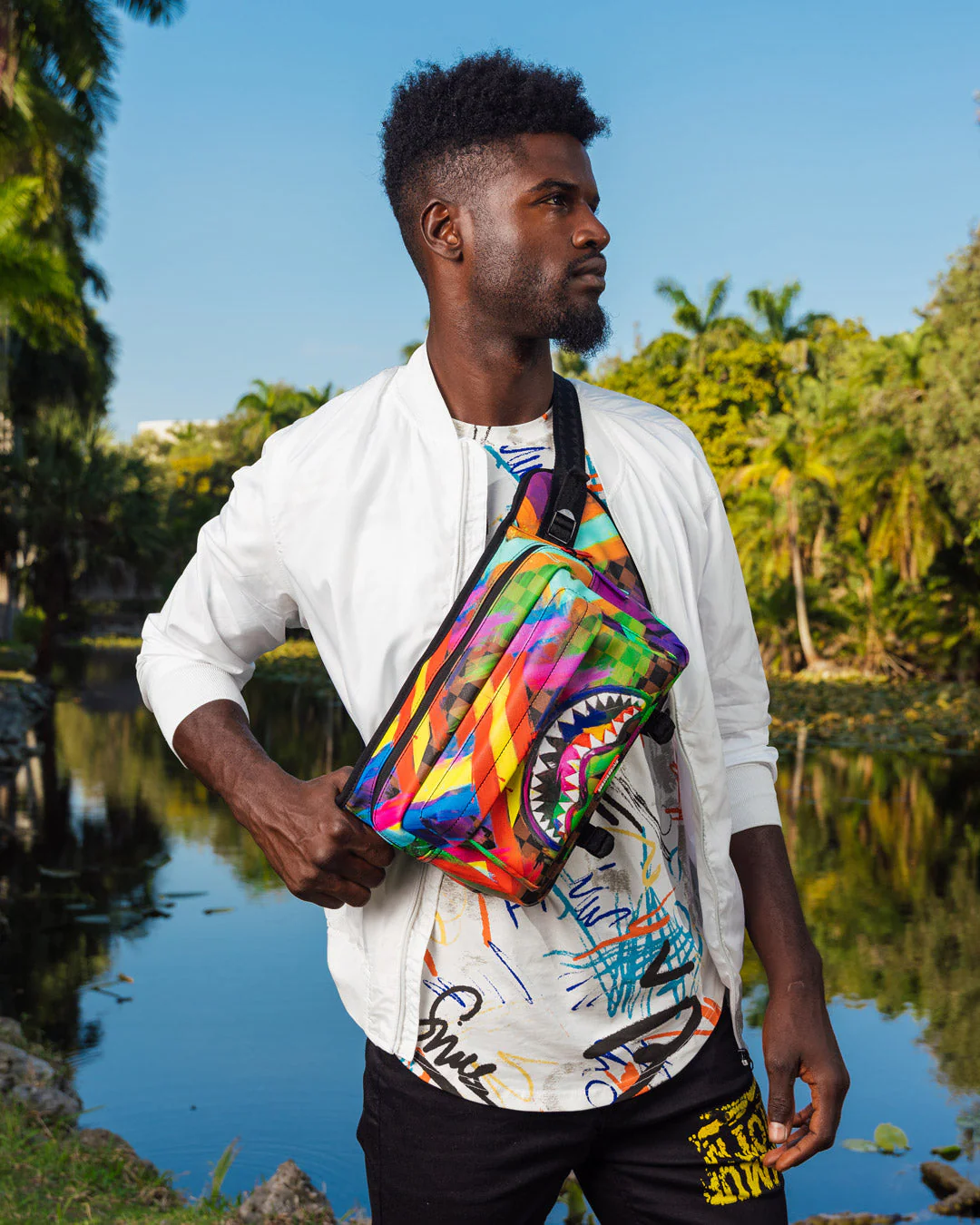 SHARKS IN PARIS CITY STREAKS CARGO CROSSBODY - Image 4