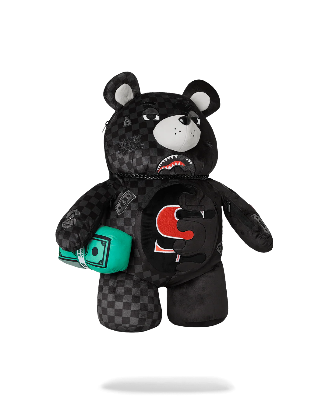 SPEED SHARK SIDE SWIPE MONEYBEAR TEDDY BEAR BACKPACK - Image 3