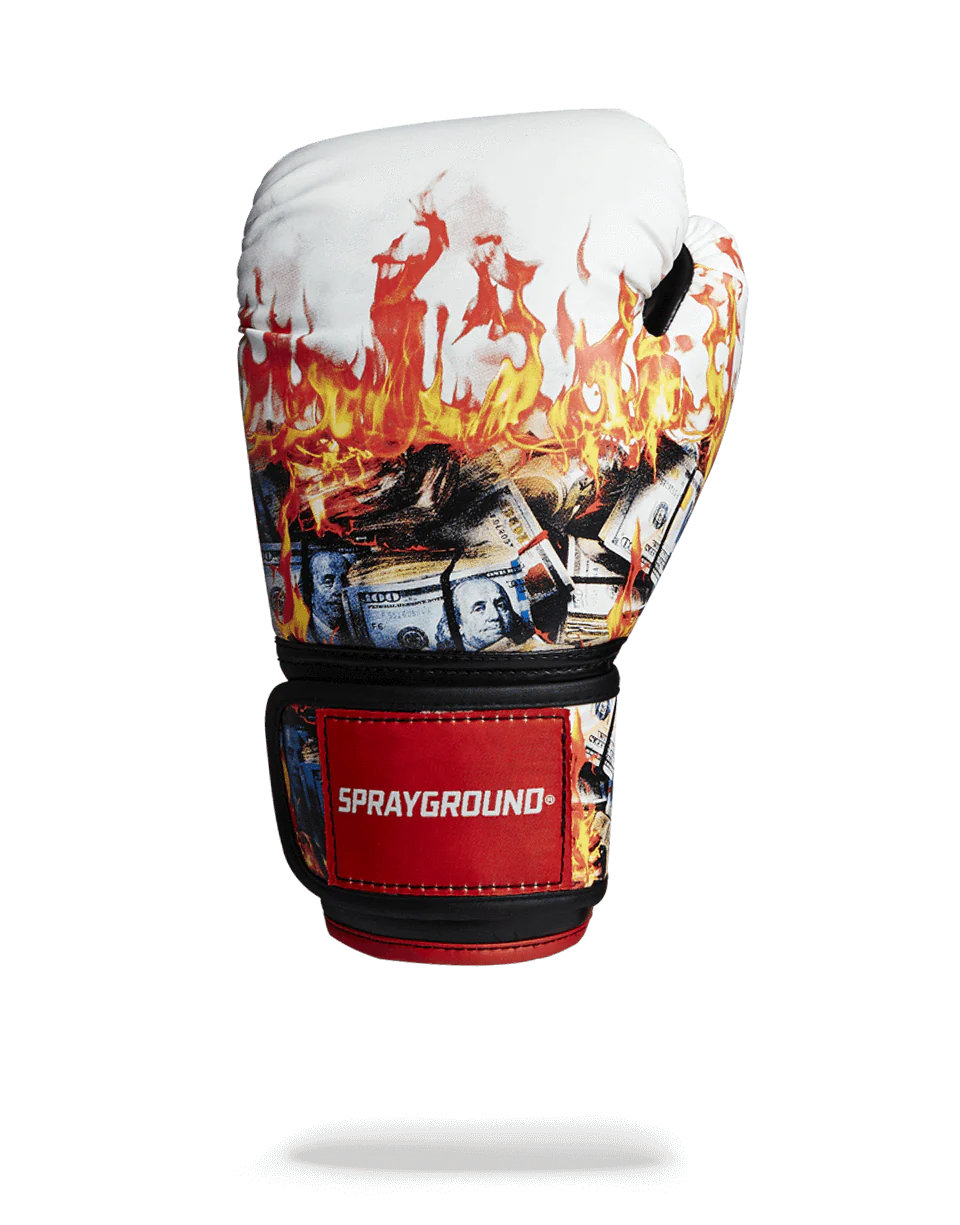 WHITE FIRE MONEY BOXING GLOVES - Image 2