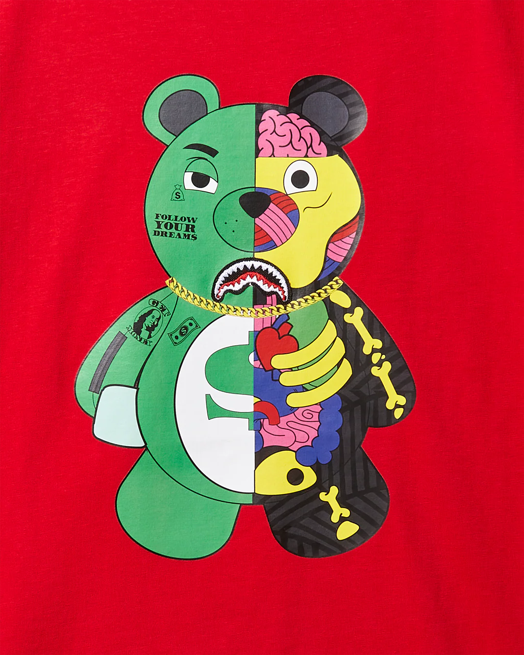 YOUTH ANATOMY BEAR T-SHIRT RED - Image 6